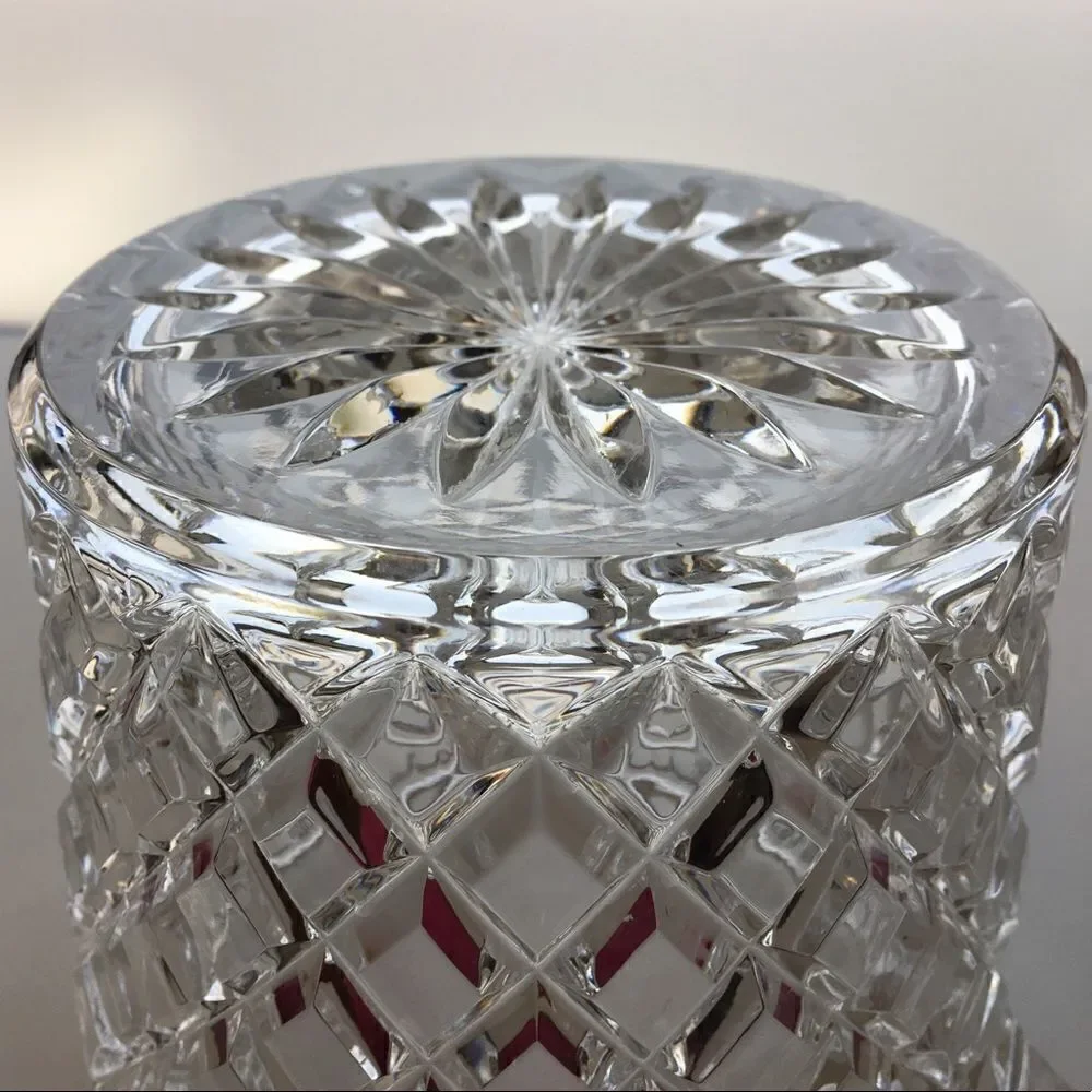 Bohemia Genuine Crystal Criss Cross Diamond Ice Bucket Tab Handles
